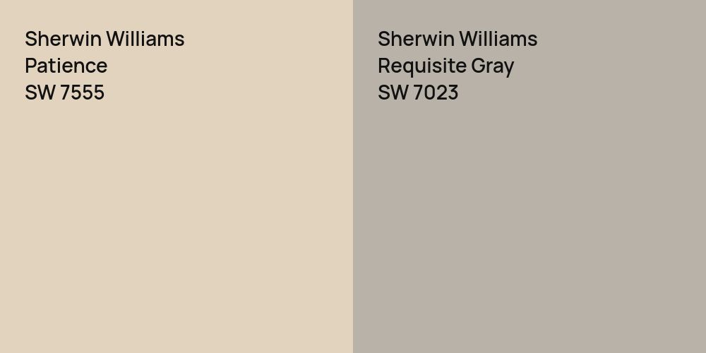 Sherwin Williams Patience vs. Sherwin Williams Requisite Gray