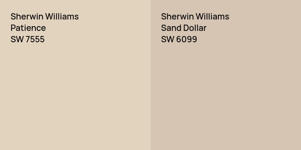 Sherwin Williams Patience vs. Sherwin Williams Sand Dollar