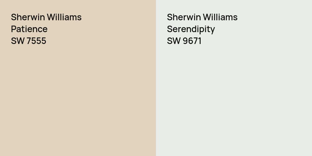 Sherwin Williams Patience vs. Sherwin Williams Serendipity