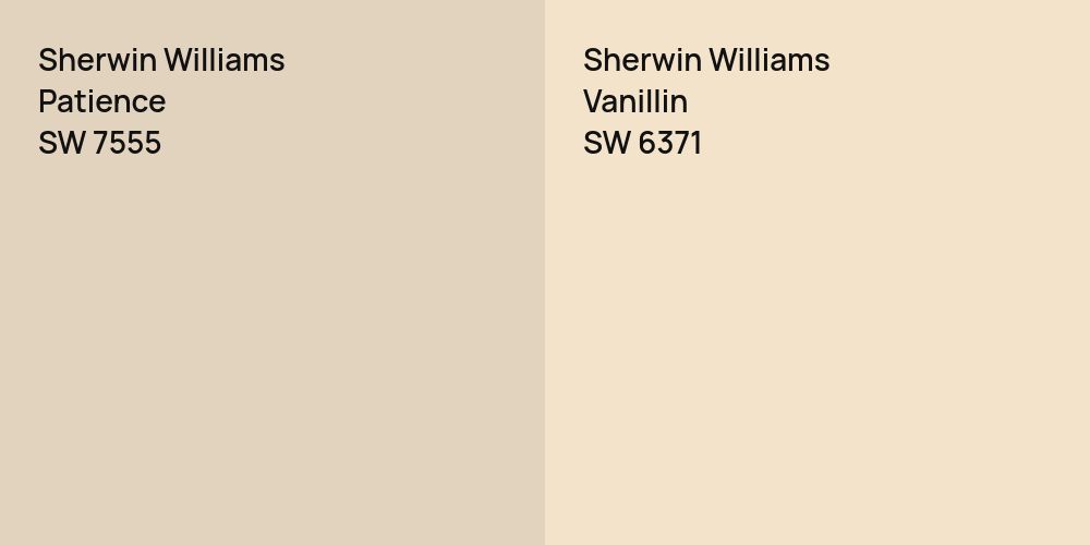 Sherwin Williams Patience vs. Sherwin Williams Vanillin