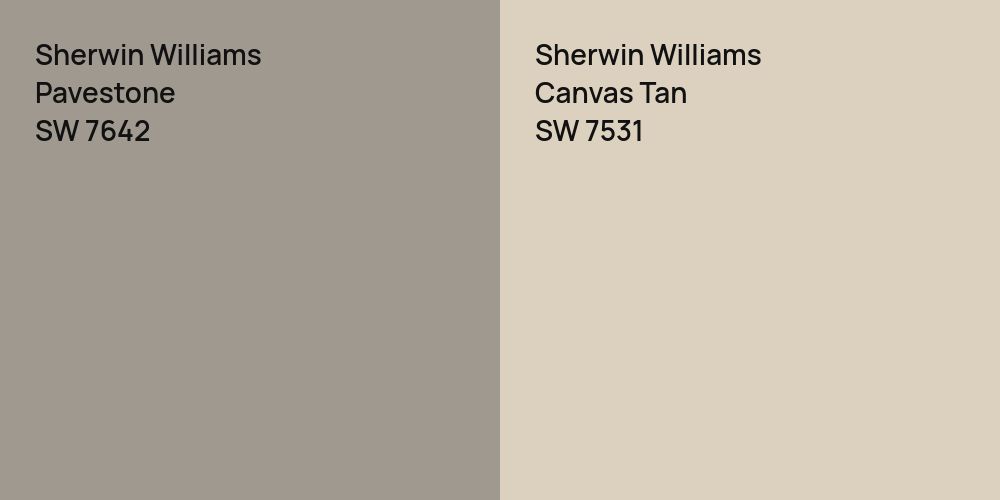 Sherwin Williams Pavestone vs. Sherwin Williams Canvas Tan