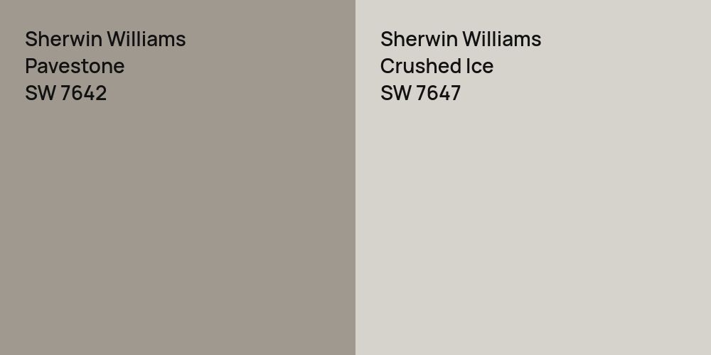 Sherwin Williams Pavestone vs. Sherwin Williams Crushed Ice