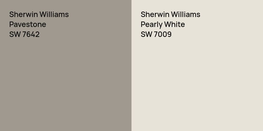 Sherwin Williams Pavestone vs. Sherwin Williams Pearly White