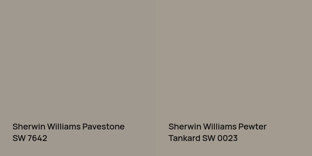 Sherwin Williams Pavestone vs. Sherwin Williams Pewter Tankard