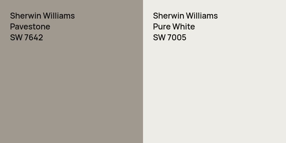 Sherwin Williams Pavestone vs. Sherwin Williams Pure White