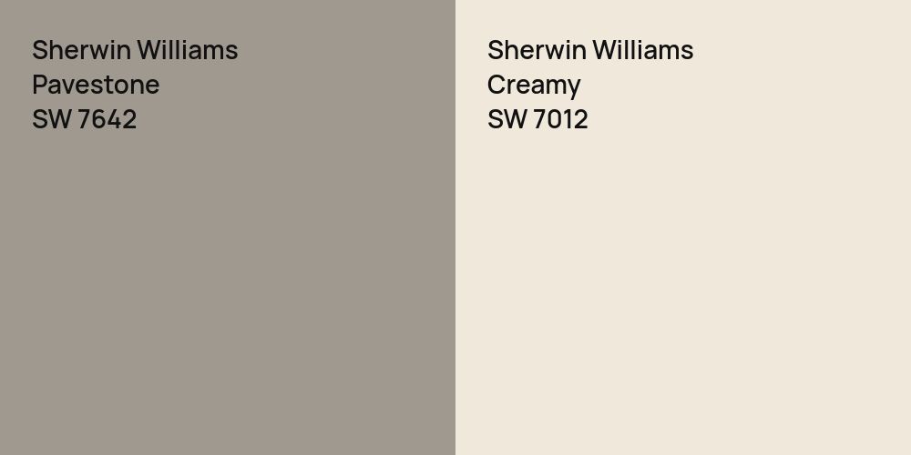 Sherwin Williams Pavestone vs. Sherwin Williams Creamy