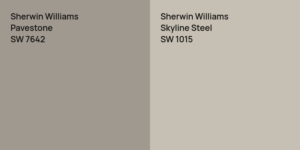 Sherwin Williams Pavestone vs. Sherwin Williams Skyline Steel