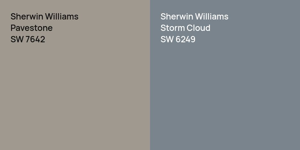 Sherwin Williams Pavestone vs. Sherwin Williams Storm Cloud