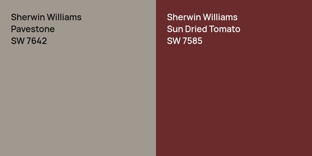 Sherwin Williams Pavestone vs. Sherwin Williams Sun Dried Tomato