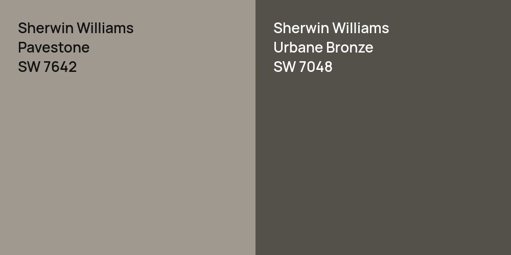 Sherwin Williams Pavestone vs. Sherwin Williams Urbane Bronze