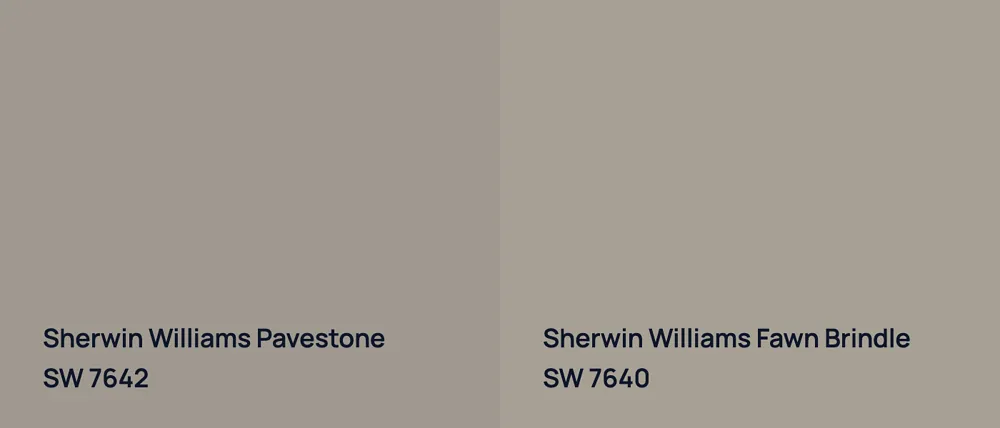 Sherwin Williams Pavestone SW 7642 vs Sherwin Williams Fawn Brindle SW 7640