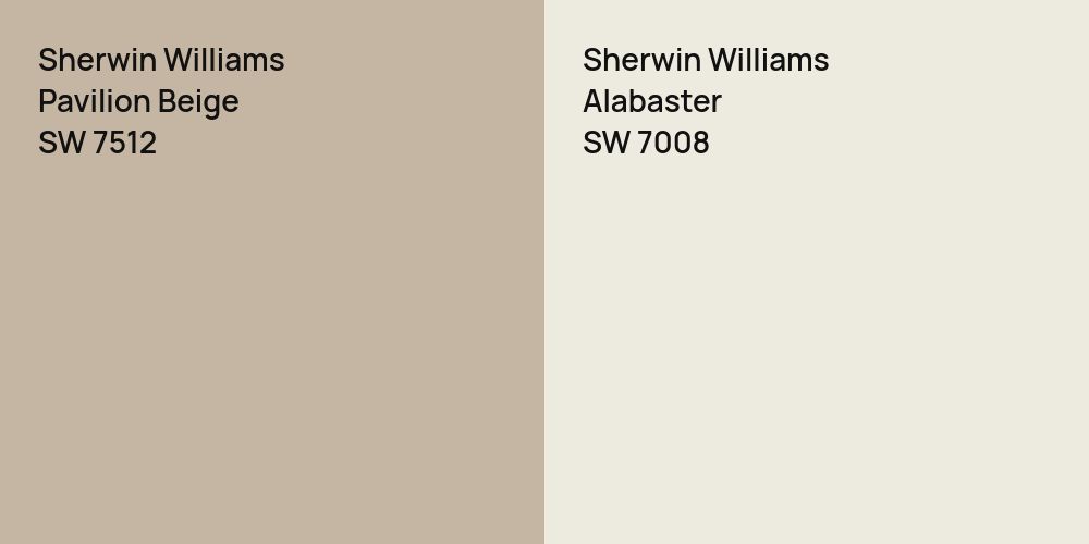 Sherwin Williams Pavilion Beige vs. Sherwin Williams Alabaster