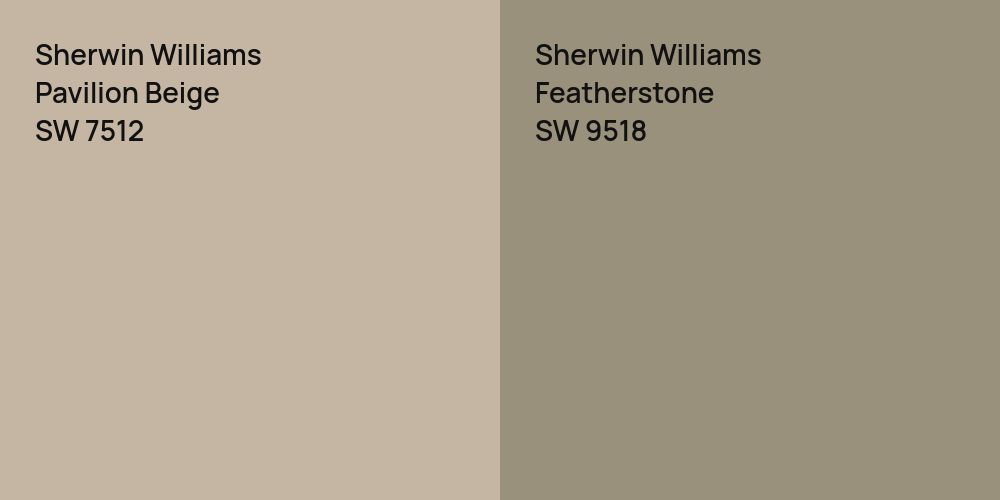 Sherwin Williams Pavilion Beige vs. Sherwin Williams Featherstone