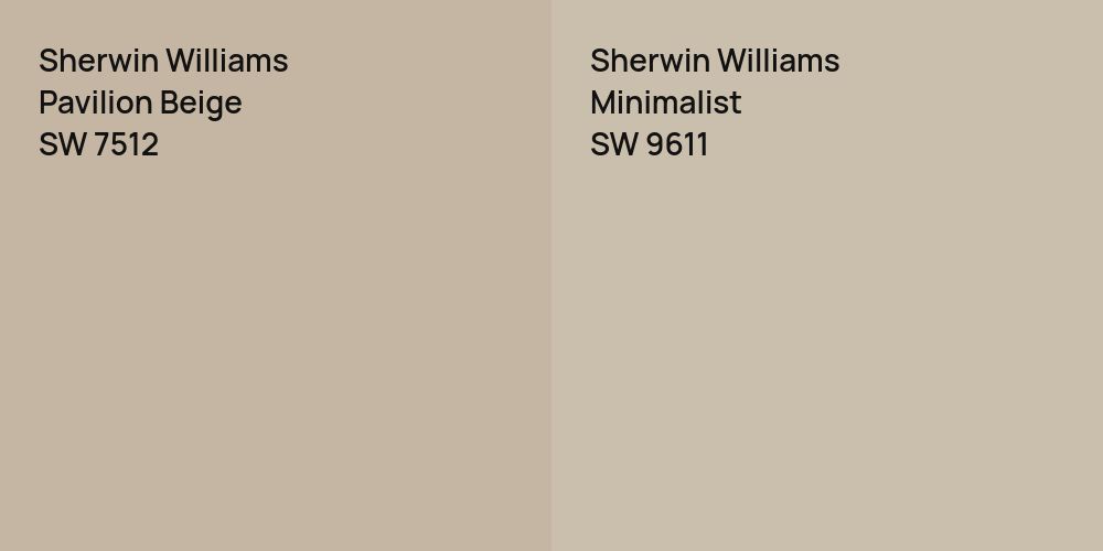 Sherwin Williams Pavilion Beige vs. Sherwin Williams Minimalist