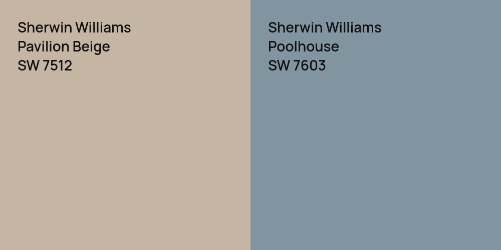 Sherwin Williams Pavilion Beige vs. Sherwin Williams Poolhouse