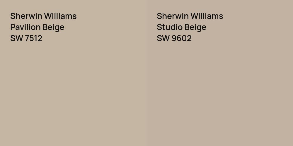 Sherwin Williams Pavilion Beige vs. Sherwin Williams Studio Beige