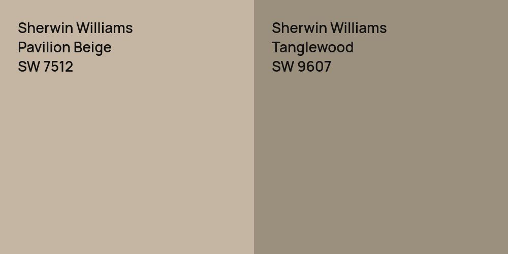 Sherwin Williams Pavilion Beige vs. Sherwin Williams Tanglewood