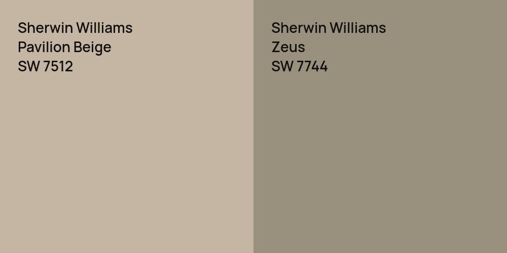 Sherwin Williams Pavilion Beige vs. Sherwin Williams Zeus