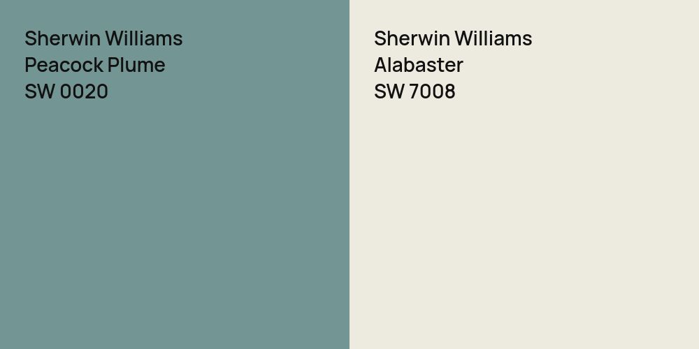 Sherwin Williams Peacock Plume vs. Sherwin Williams Alabaster