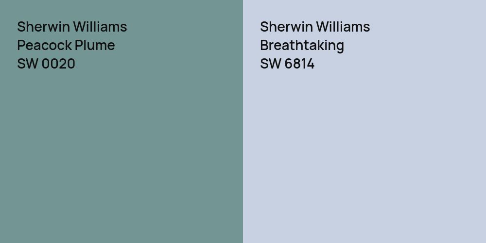 Sherwin Williams Peacock Plume vs. Sherwin Williams Breathtaking