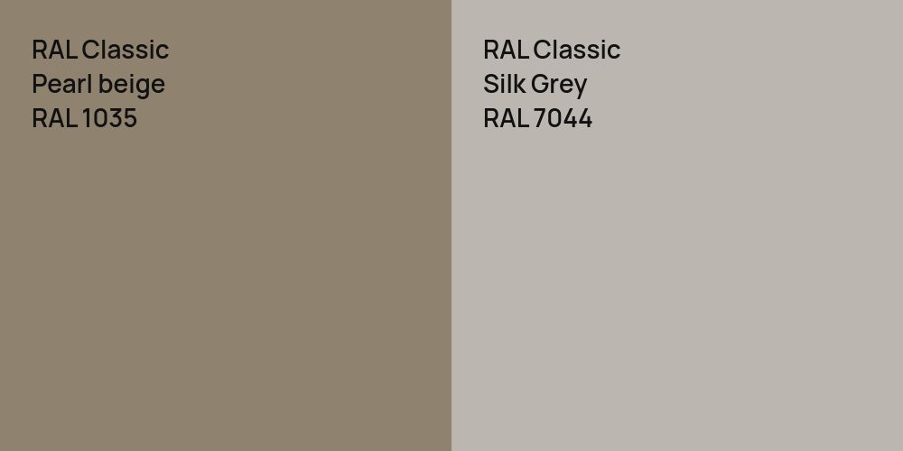 RAL Classic  Pearl beige vs. RAL Classic Silk Grey