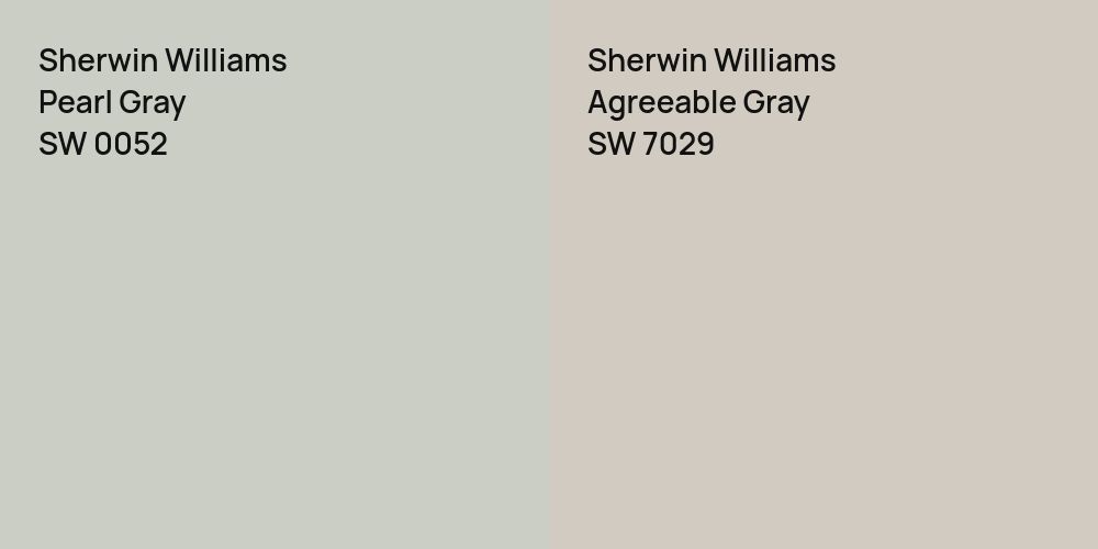 Sherwin Williams Pearl Gray vs. Sherwin Williams Agreeable Gray