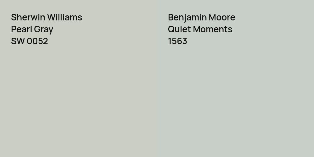 Sherwin Williams Pearl Gray vs. Benjamin Moore Quiet Moments