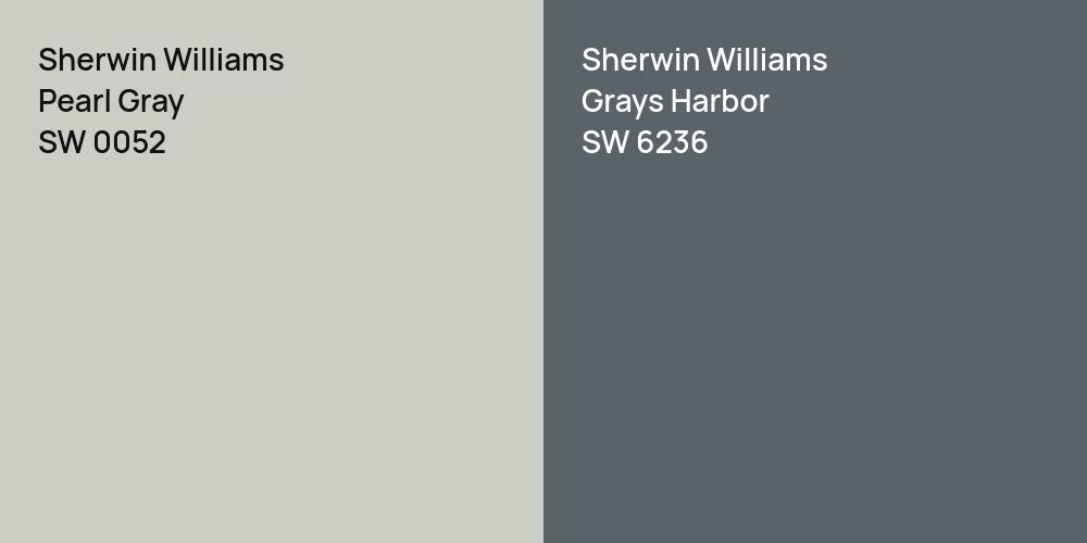 Sherwin Williams Pearl Gray vs. Sherwin Williams Grays Harbor