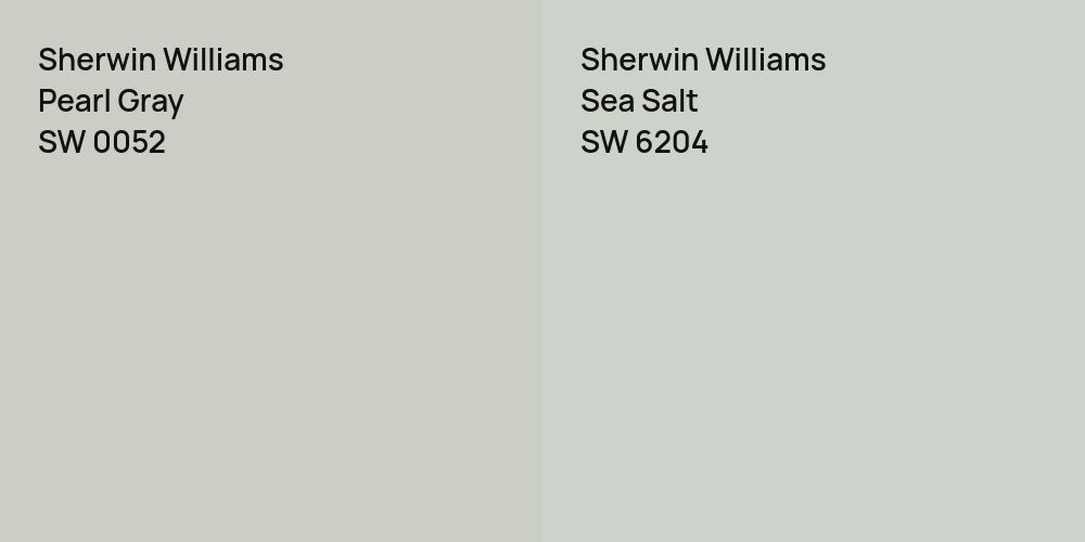 Sherwin Williams Pearl Gray vs. Sherwin Williams Sea Salt