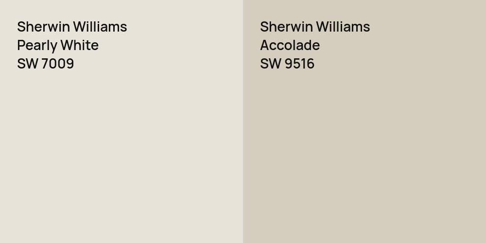 Sherwin Williams Pearly White vs. Sherwin Williams Accolade