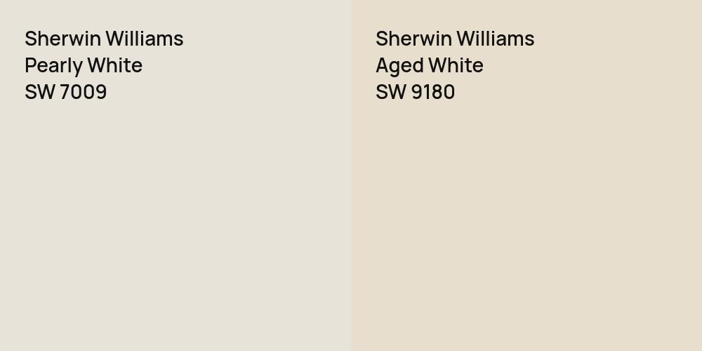 Sherwin Williams Pearly White vs. Sherwin Williams Aged White