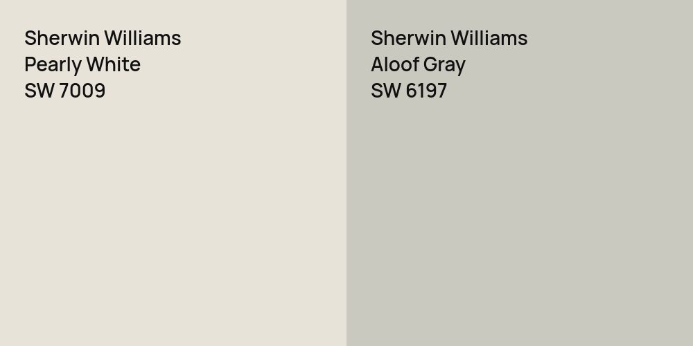 Sherwin Williams Pearly White vs. Sherwin Williams Aloof Gray