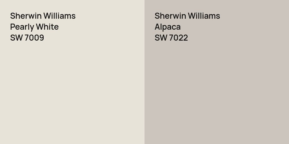 Sherwin Williams Pearly White vs. Sherwin Williams Alpaca