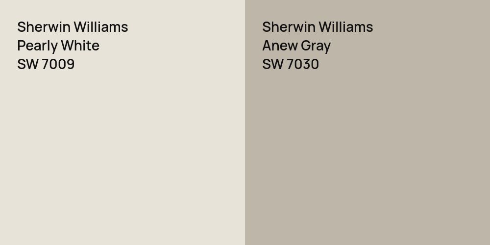 Sherwin Williams Pearly White vs. Sherwin Williams Anew Gray