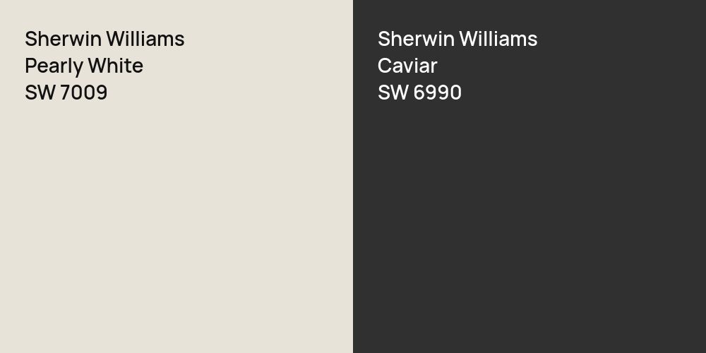 Sherwin Williams Pearly White vs. Sherwin Williams Caviar