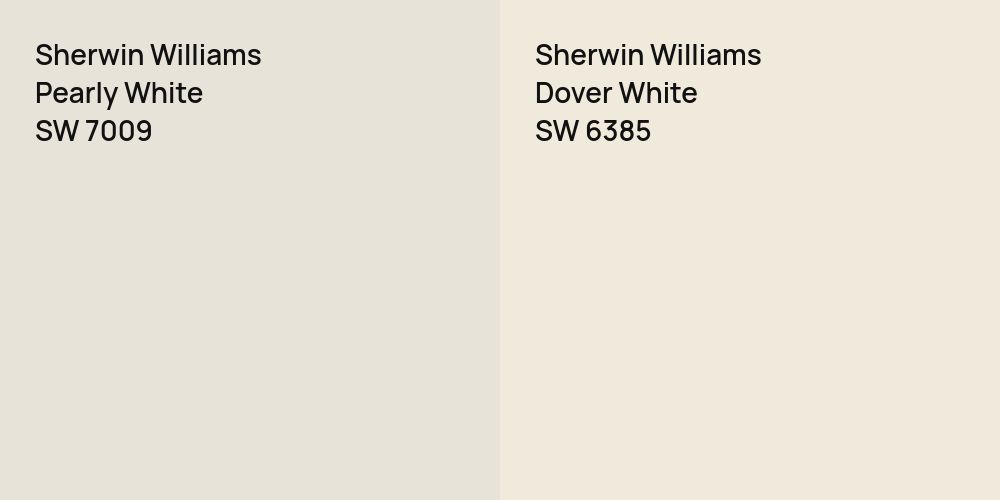 Sherwin Williams Pearly White vs. Sherwin Williams Dover White