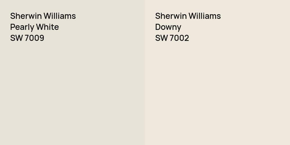 Sherwin Williams Pearly White vs. Sherwin Williams Downy