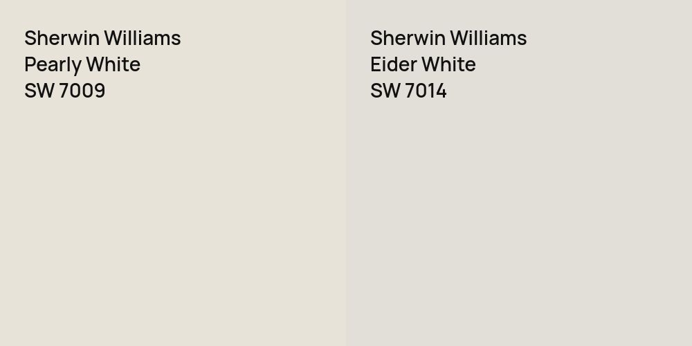 Sherwin Williams Pearly White vs. Sherwin Williams Eider White