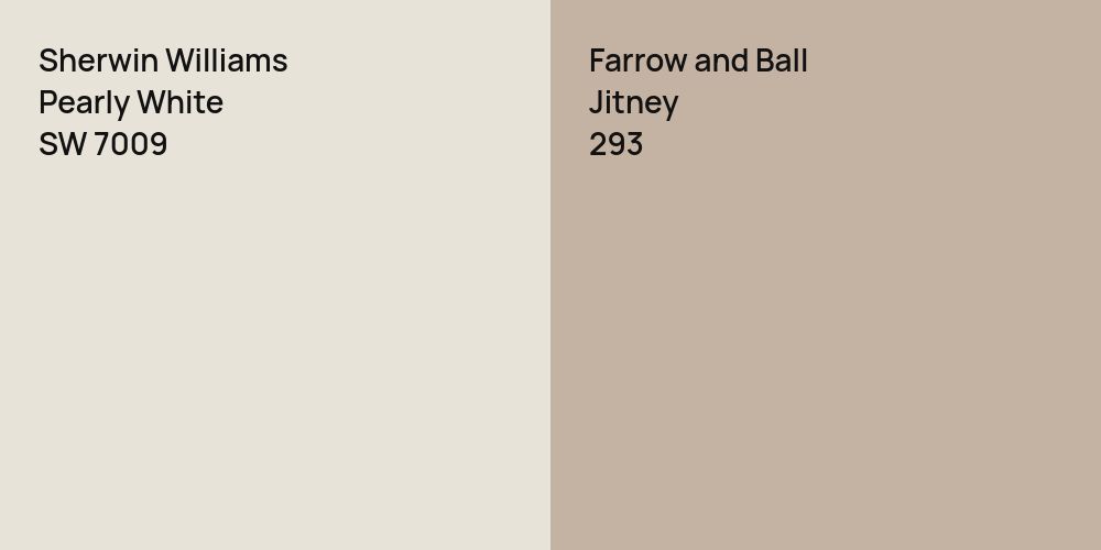 Sherwin Williams Pearly White vs. Farrow and Ball Jitney