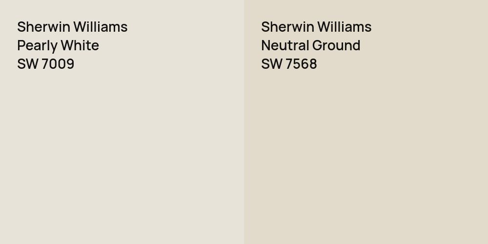 Sherwin Williams Pearly White vs. Sherwin Williams Neutral Ground