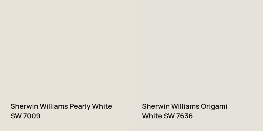 Sherwin Williams Pearly White vs. Sherwin Williams Origami White