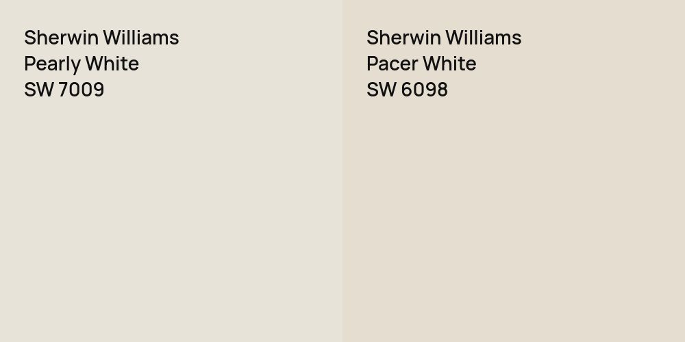 Sherwin Williams Pearly White vs. Sherwin Williams Pacer White