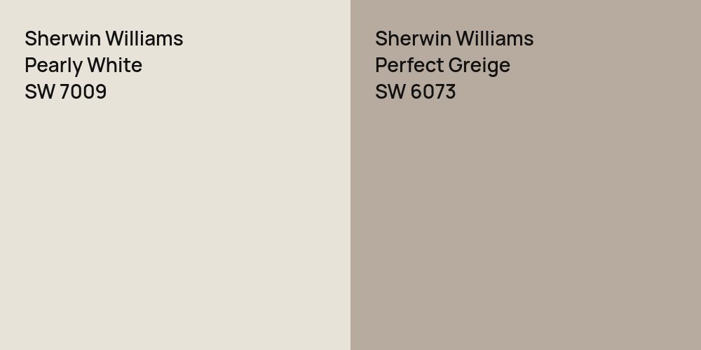 Sherwin Williams Pearly White vs. Sherwin Williams Perfect Greige