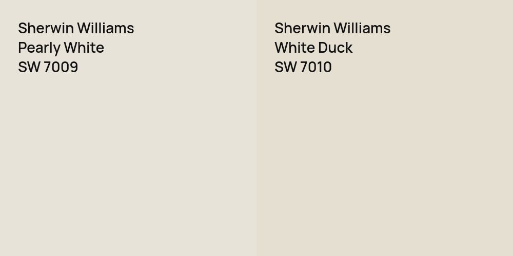 Sherwin Williams Pearly White vs. Sherwin Williams White Duck