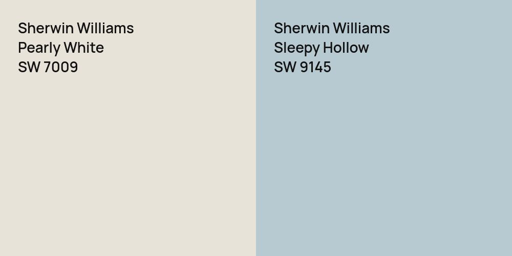 Sherwin Williams Pearly White vs. Sherwin Williams Sleepy Hollow