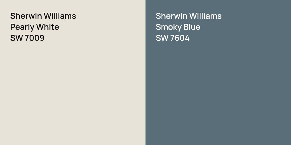 Sherwin Williams Pearly White vs. Sherwin Williams Smoky Blue