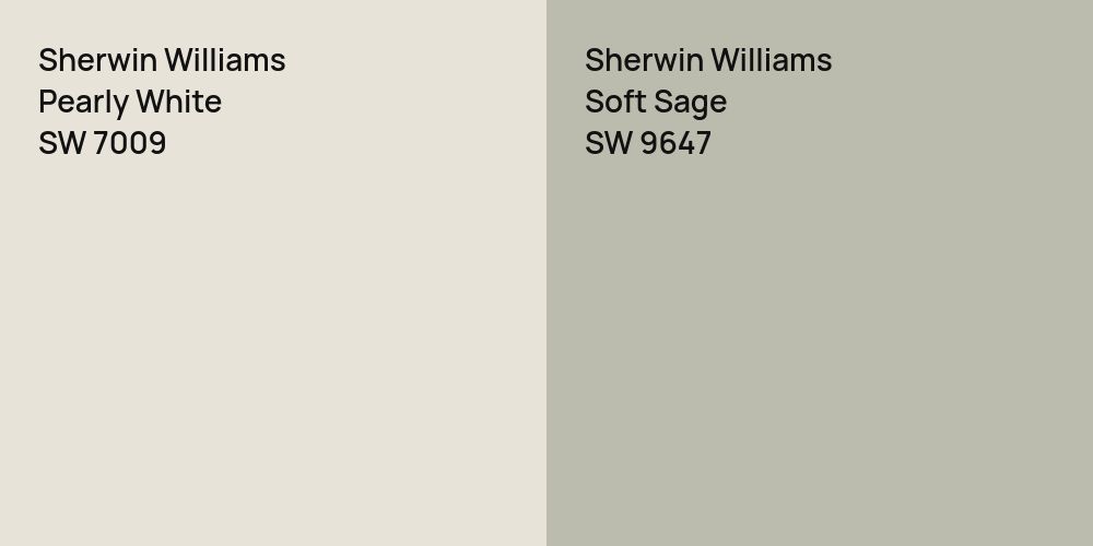 Sherwin Williams Pearly White vs. Sherwin Williams Soft Sage