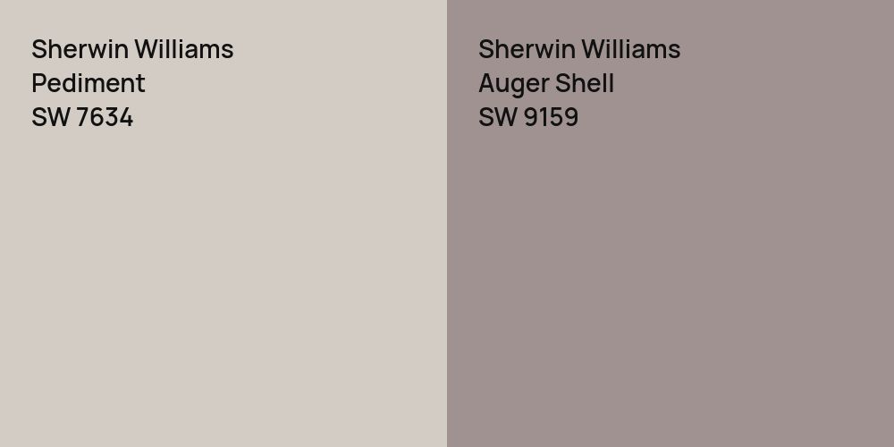 Sherwin Williams Pediment vs. Sherwin Williams Auger Shell