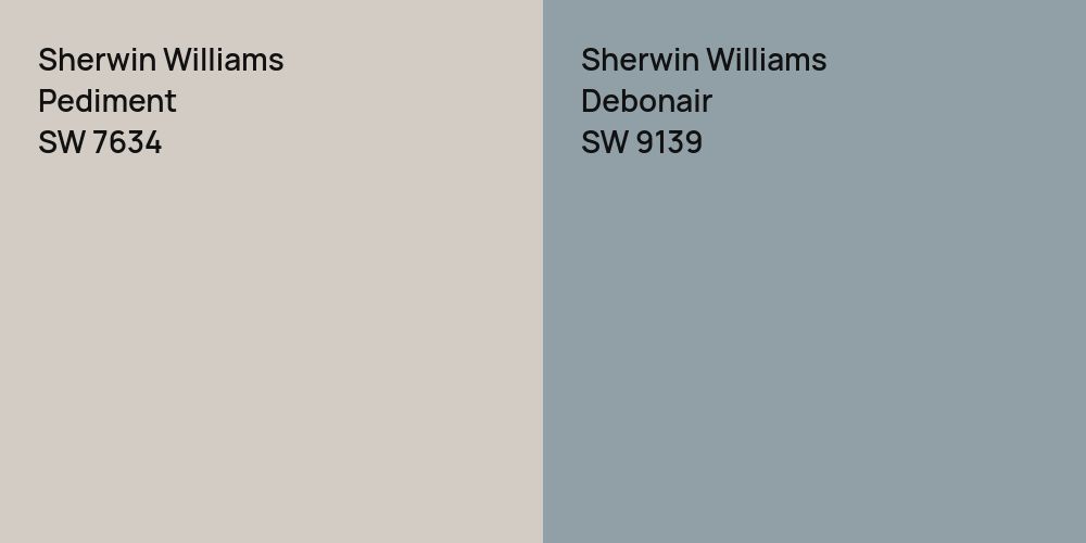 Sherwin Williams Pediment vs. Sherwin Williams Debonair