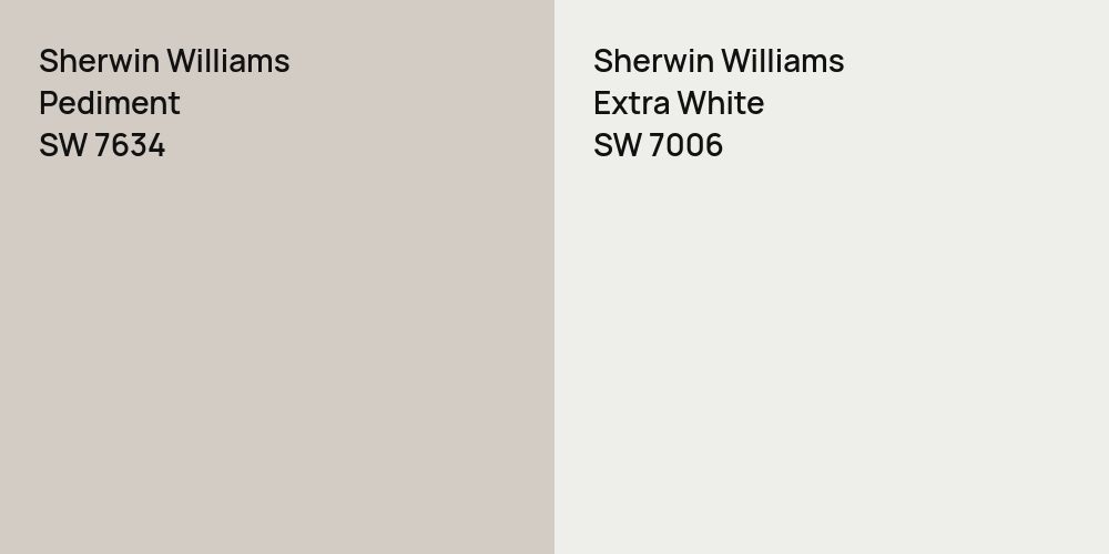 Sherwin Williams Pediment vs. Sherwin Williams Extra White